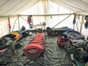 spacious tent accomodations